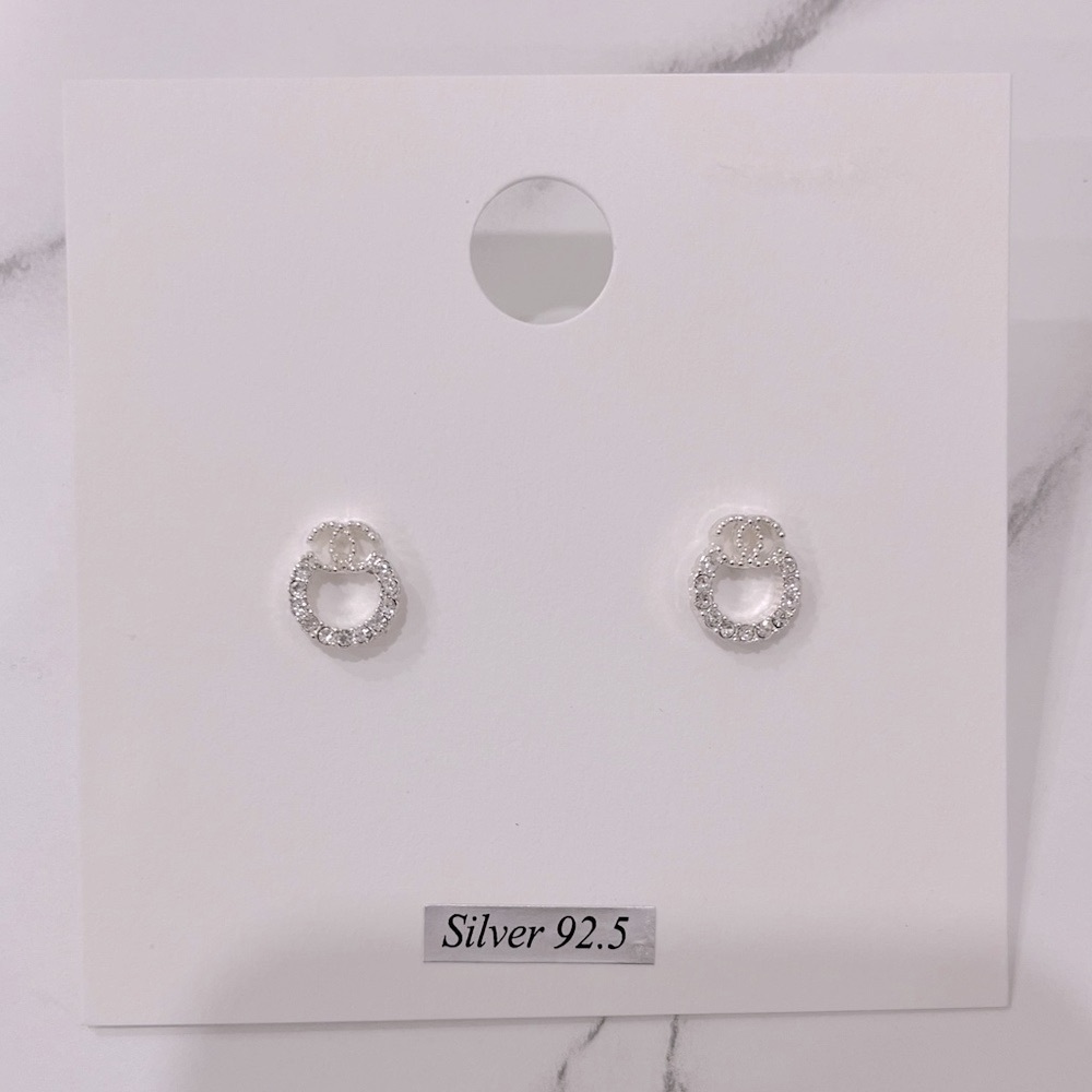 Diamonds Sterling Silver Earrings